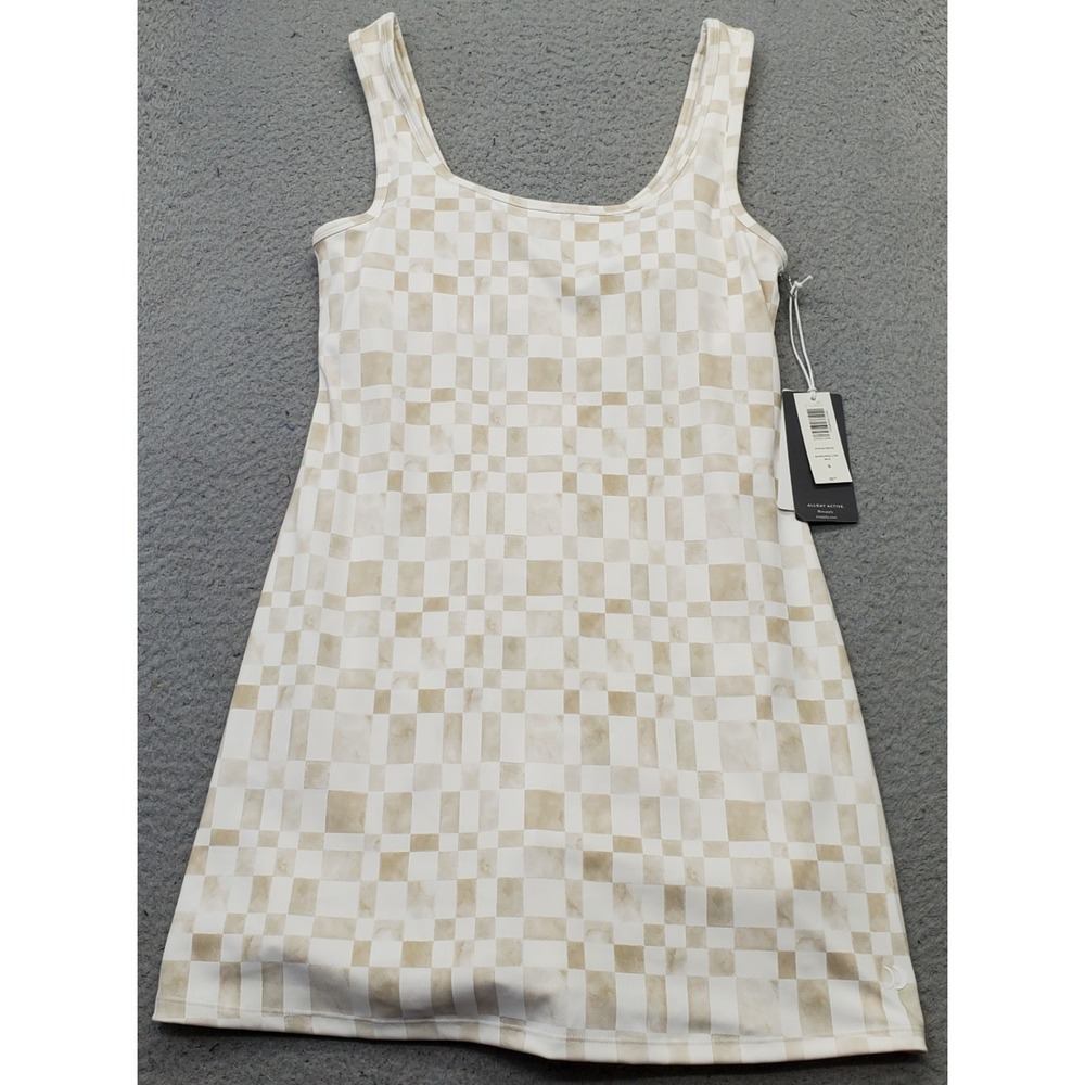 Z Supply Active Byron Dress Womens Small Multi Checkerboard Tennis Athletic Fit